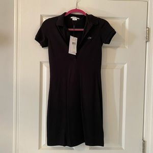 Black LACOSTE polo dress